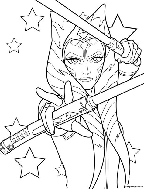 ahsoka coloring page